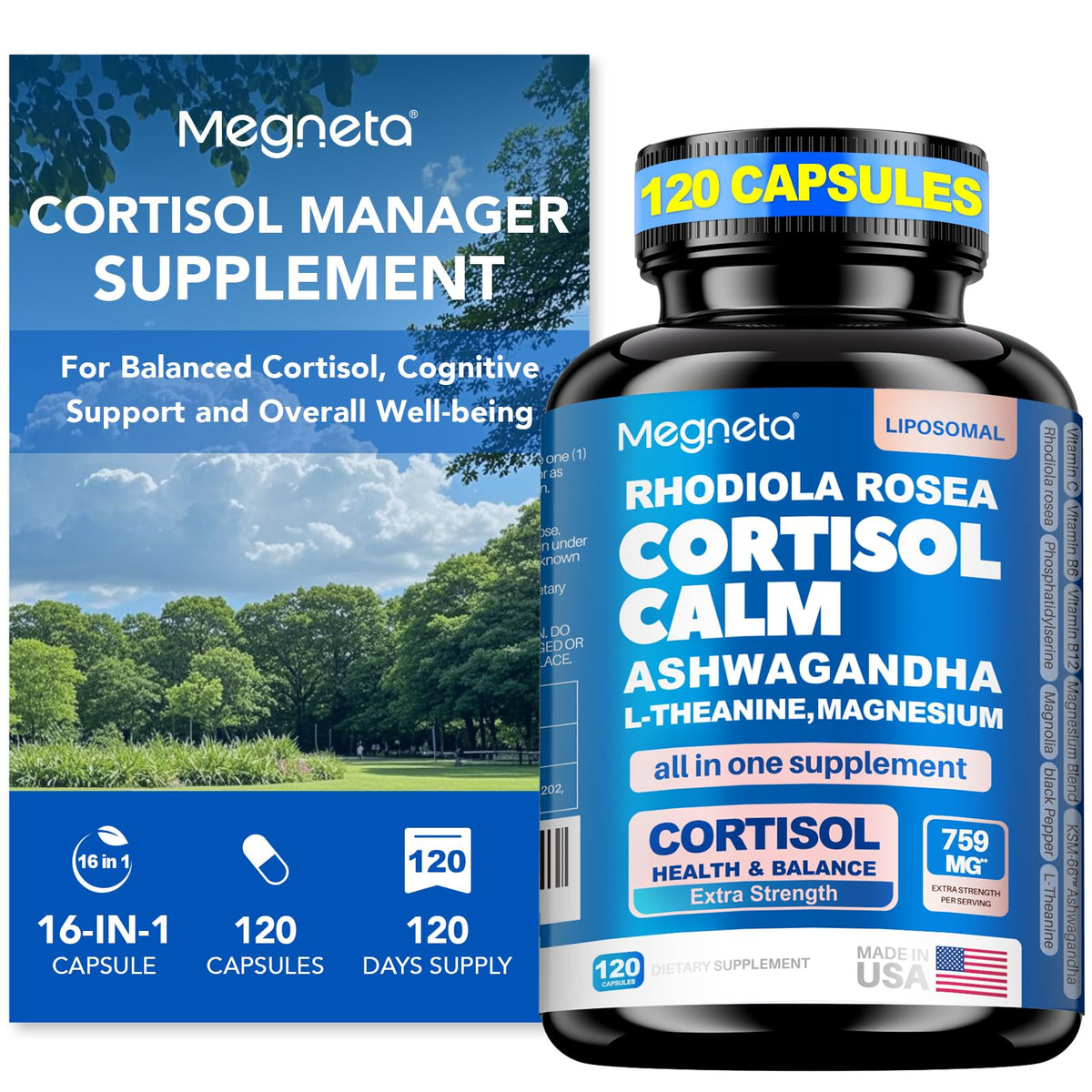 Cortisol Calm Magneta Fórmula Botánica Premium 2x1
