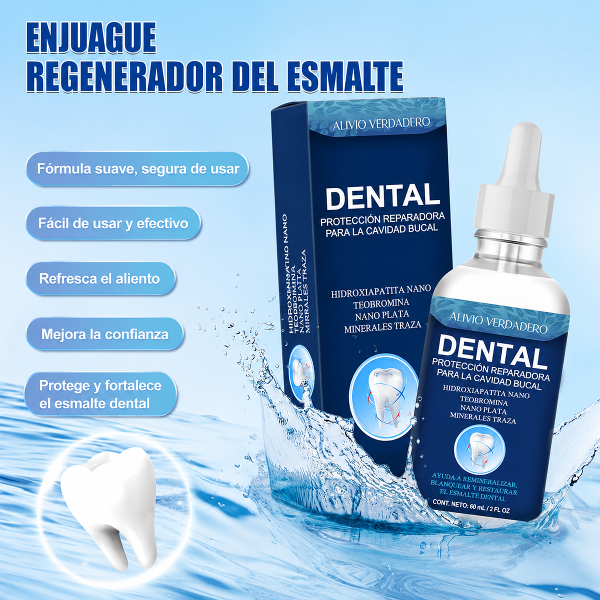 Reparador de Esmalte Dental OralGleam 2x1