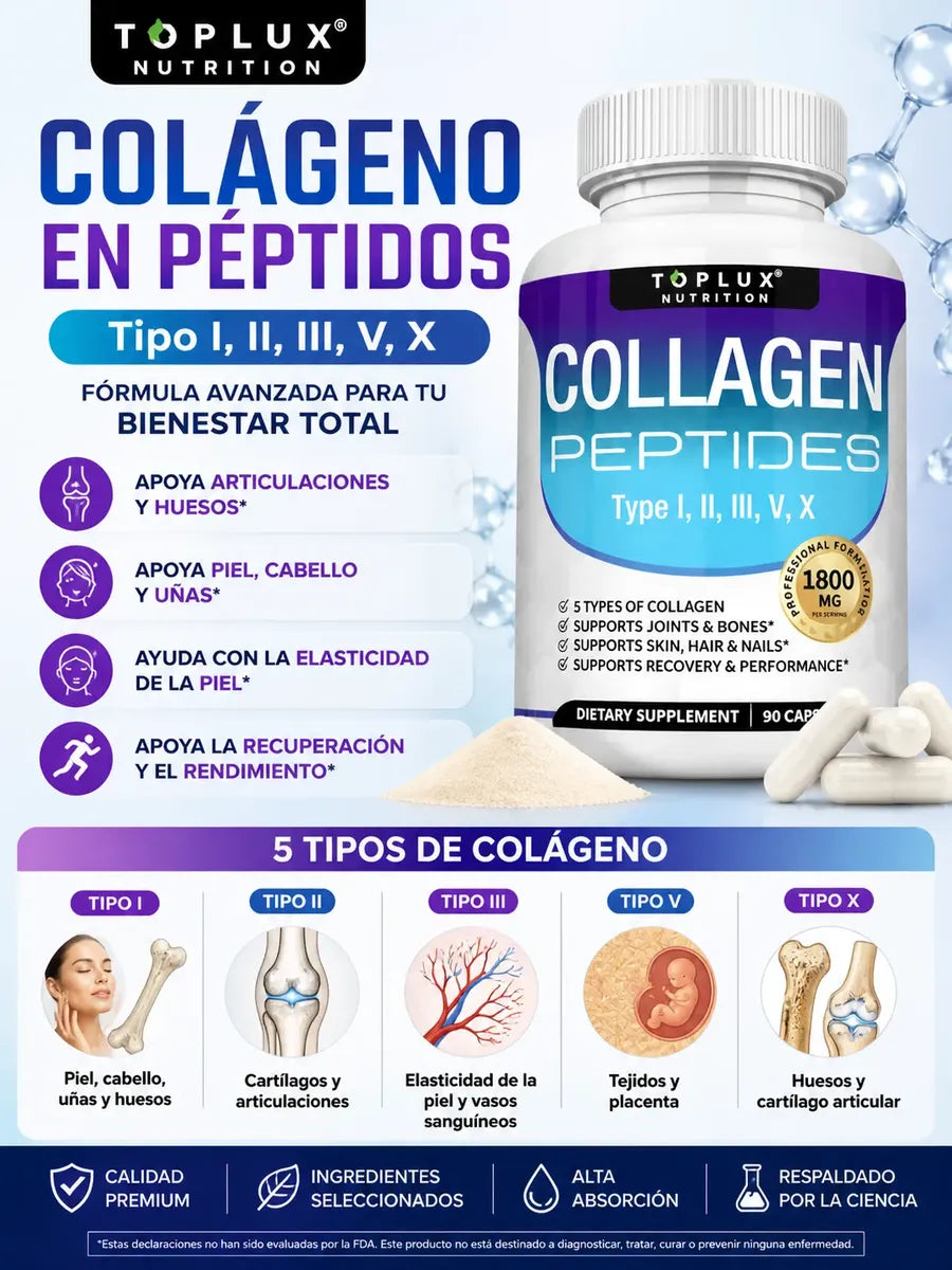 Péptidos de Colágeno Hidrolizado X90 Cápsulas 2 x 1
